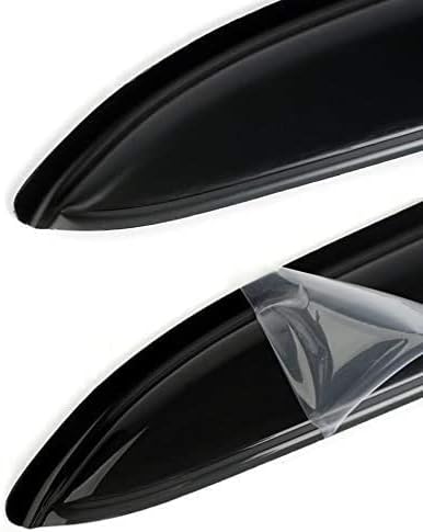 4pcs Side Window Deflectors Shade, Outside Mount Tape-On Rain Guards Set, Side Window Visors Compatible with 1993-1997 Toyota Corolla Sedan 94022