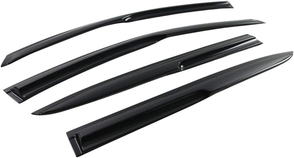 Window Visors Compatible with 2013-2017 Honda Accord 9th Gen Sedan Only, Acrylic Smoked JDM Stick On External Wind Deflectors, 2014 2015 2016
