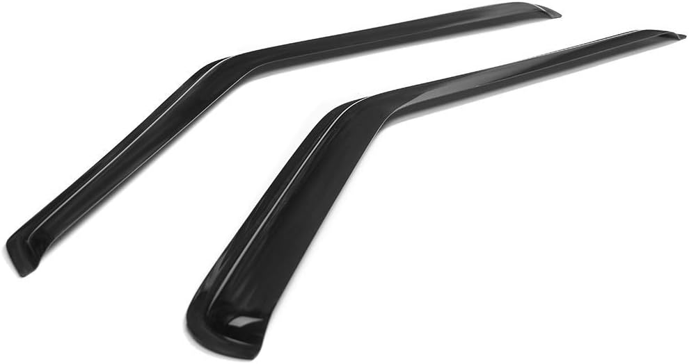 Window Visor Compatible With 1994-2005 Chevy S10 GMC Jimmy Sonoma Isuzu Hombre, Slim Style Dark Smoke Tint Acrylic Shade Rain Sun Guard Wind Vent Air Deflector by IKON MOTORSPORTS, 1995 1996 1997 1998