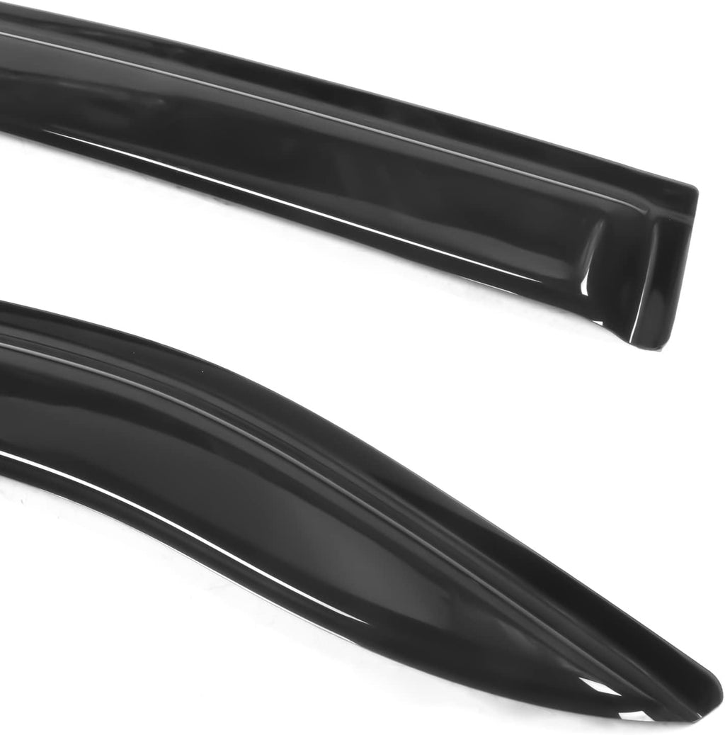 Window Visor Compatible with 2007-2011 Toyota Camry, Slim Style Acrylic Smoke Tinted Sun Rain Wind Guards Shield Vent by IKON MOTORSPORTS, 2008 2009 2010