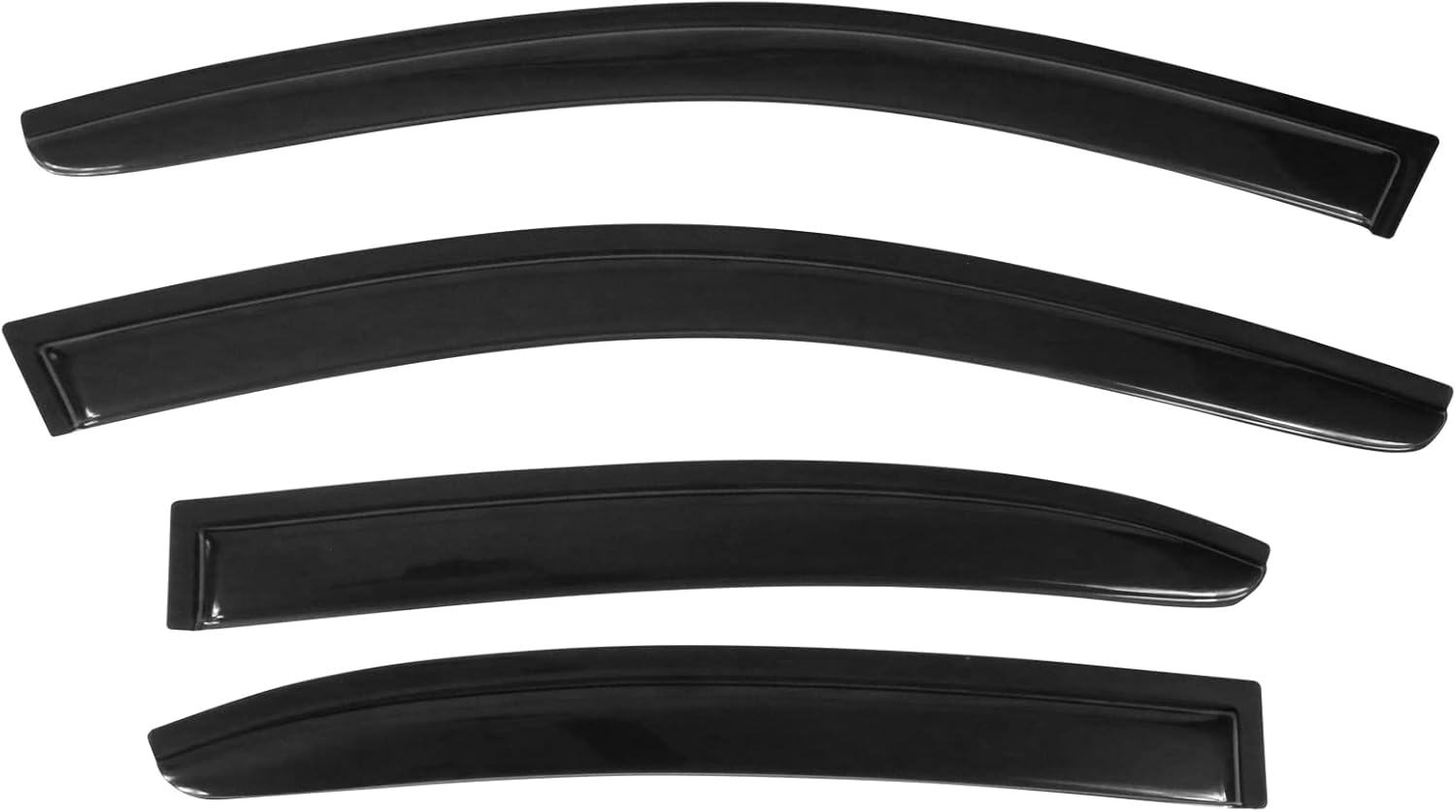Window Visors Compatible with 2011-2018 Volkswagen Jetta, Dark Smoke Car Rain Sun Window Shade Guard Visor by IKON MOTORSPORTS, 2012 2013 2014 2015 2016 2017