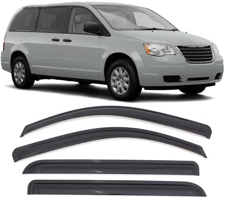 Tape-On Window Visors 4-Piece for 07-14 Chevy Tahoe/GMC Yukon Sun Rain Guard Shield Shade Smoke 94514