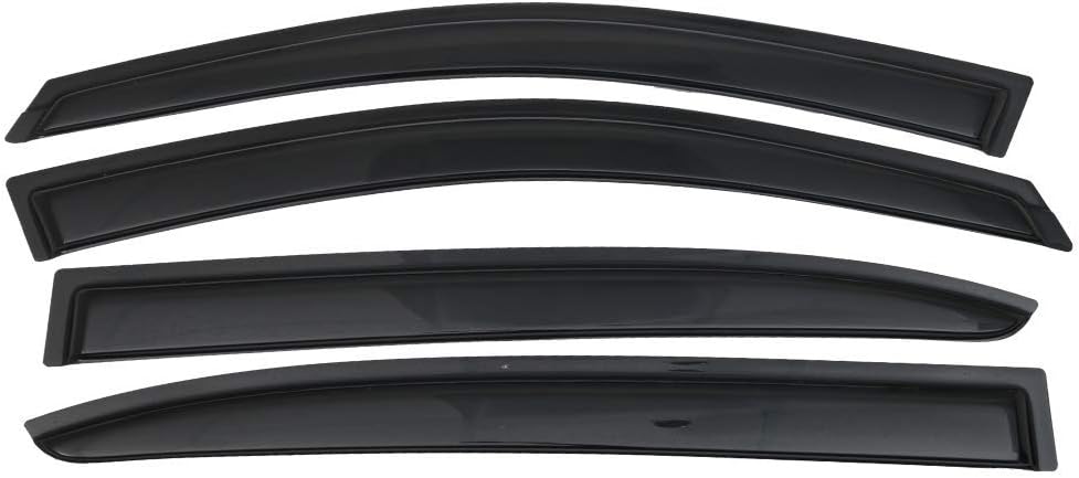 Window Visors Compatible with 2013-2017 Honda Accord 9th Gen Sedan Only, Acrylic Smoked JDM Stick On External Wind Deflectors, 2014 2015 2016