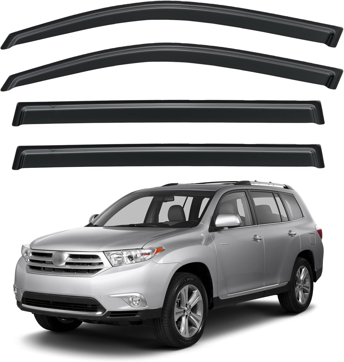 Window Visors Rain Guards for Chevy Tahoe/GMC Yukon 2000-2006, Out-Channel Window Vent Wind Deflectors Visors Shades for 2002-2006 Cadillac Escalade