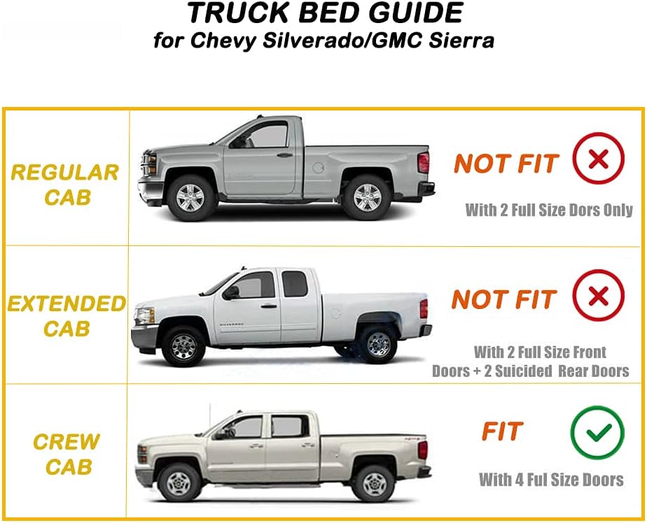 Window Visor Compatible with 2001-2006 Chevy Silverado GMC Sierra Crew Cab, Slim Style Acrylic Smoke Tinted 4PCS Sun Rain Guard Wind Vent Air Deflector by IKON MOTORSPORTS, 2002 2003 2004 2005