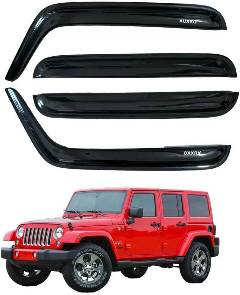 Rain Guards for 2024-2026 Toyota Tacoma Double Cab, Easy-to-Install Rain Guards for Car Window - Out-Channel Vent Visors Accessories for Truck, Side Window Wind Deflectors & Visors