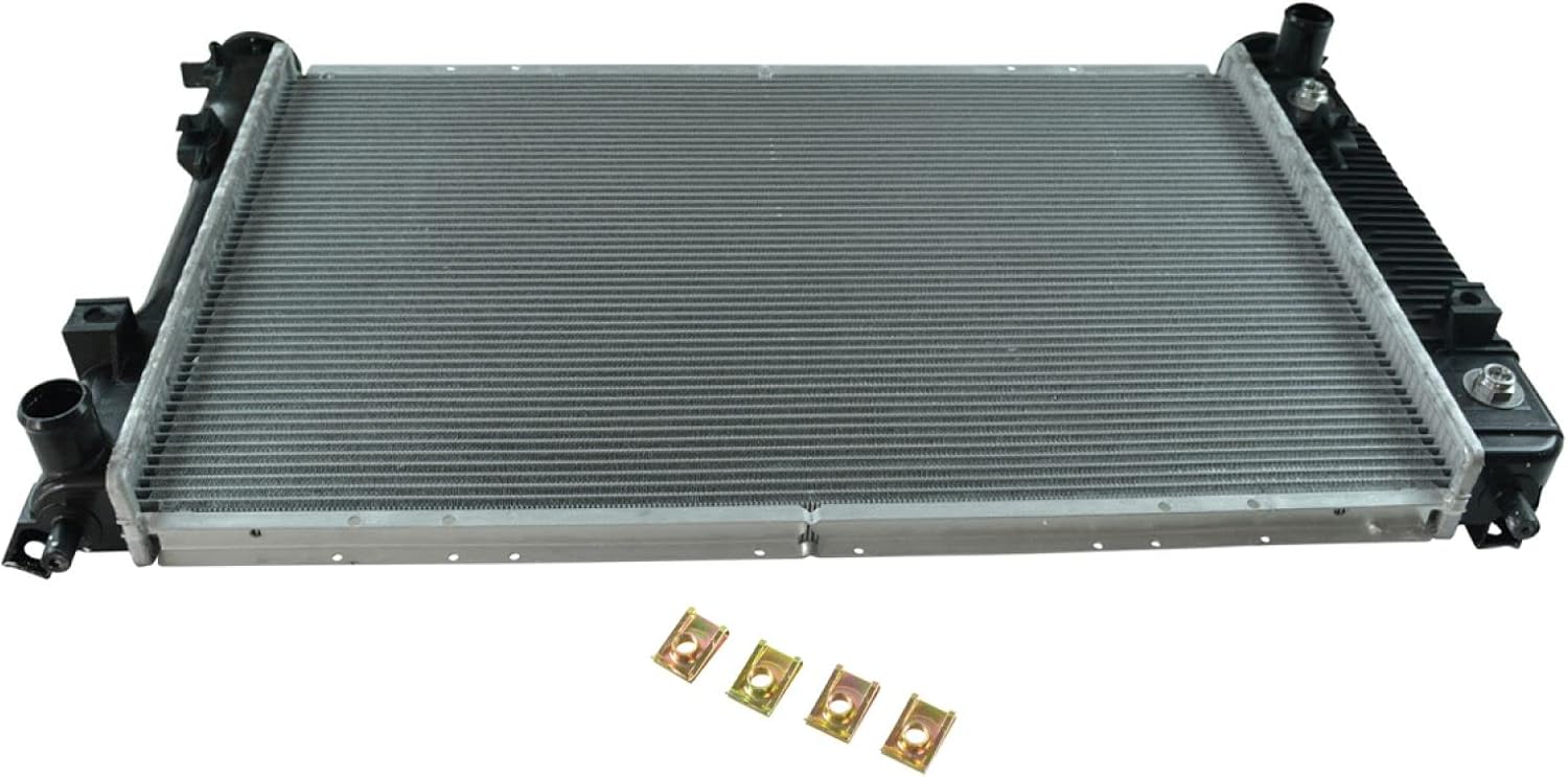 Radiator Assembly Plastic Tanks Aluminum Core Compatible with 14-19 Chevrolet Silverado 1500 15-20 Tahoe 15-20 Cadillac Escalade 14-18 GMC Sierra 1500 15-19 Yukon
