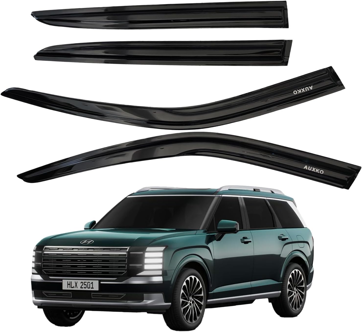 Rain Guards for 2024-2026 Toyota Tacoma Double Cab, Easy-to-Install Rain Guards for Car Window - Out-Channel Vent Visors Accessories for Truck, Side Window Wind Deflectors & Visors