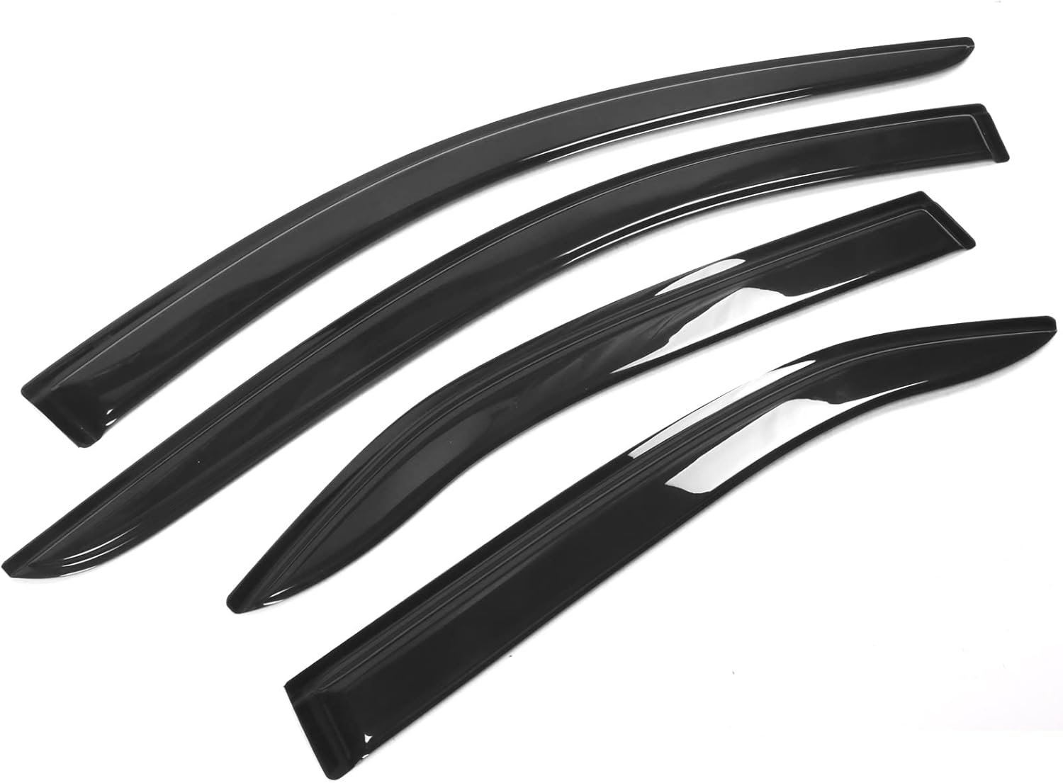 Window Visor Compatible with 2007-2011 Toyota Camry, Slim Style Acrylic Smoke Tinted Sun Rain Wind Guards Shield Vent by IKON MOTORSPORTS, 2008 2009 2010