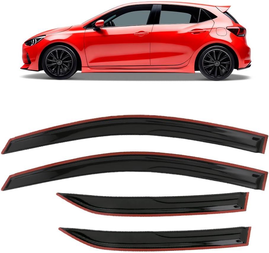 MotorbyMotor Rain Guards fits for 2009 2010 2011 2012 2013 Toyota Corolla Window Visor Deflector 4pc Set