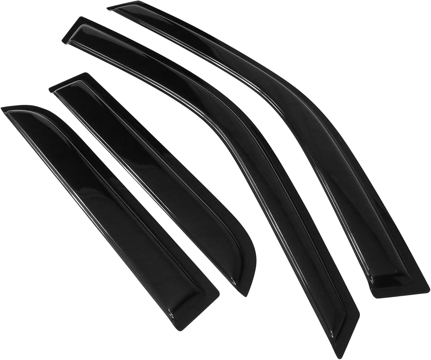 Window Visor Compatible with 2002-2006 Honda CRV SUV, Slim Style Acrylic Smoke Tinted Sun Rain Shade Guard Wind Vent Air Deflector by IKON MOTORSPORTS, 2003 2004 2005