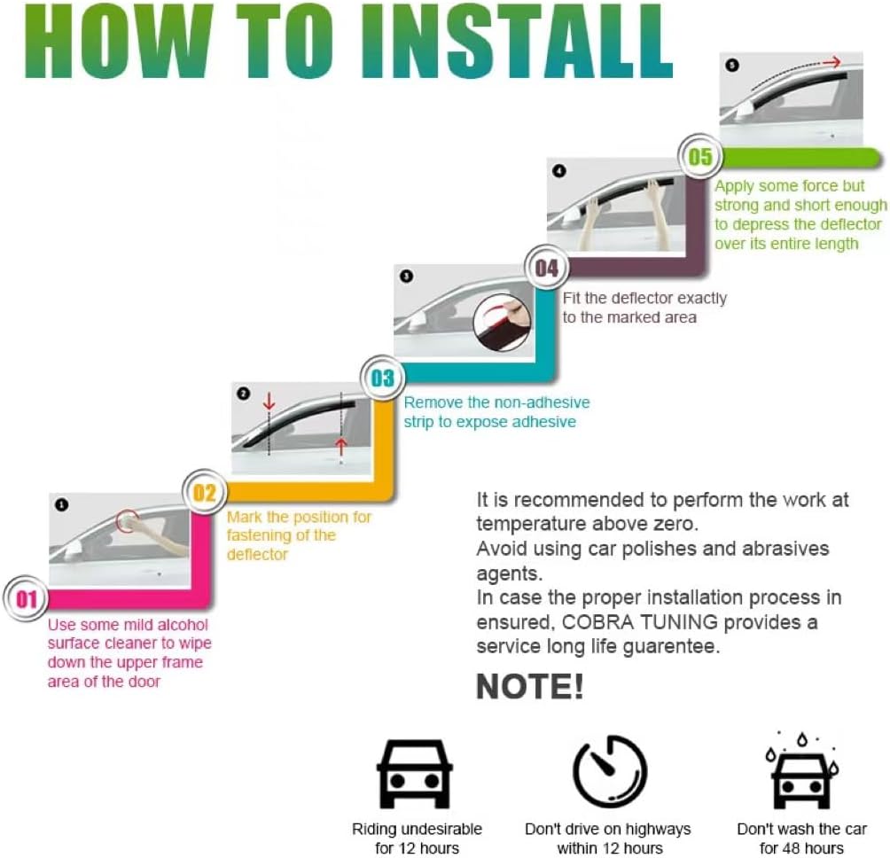 Window Visor Compatible with Honda Civic Sedan 2022 2023 2024(LX EX SI HPT Sport Touring) 4PCS Rain Guard Sun Shield Shade and Window Deflectors