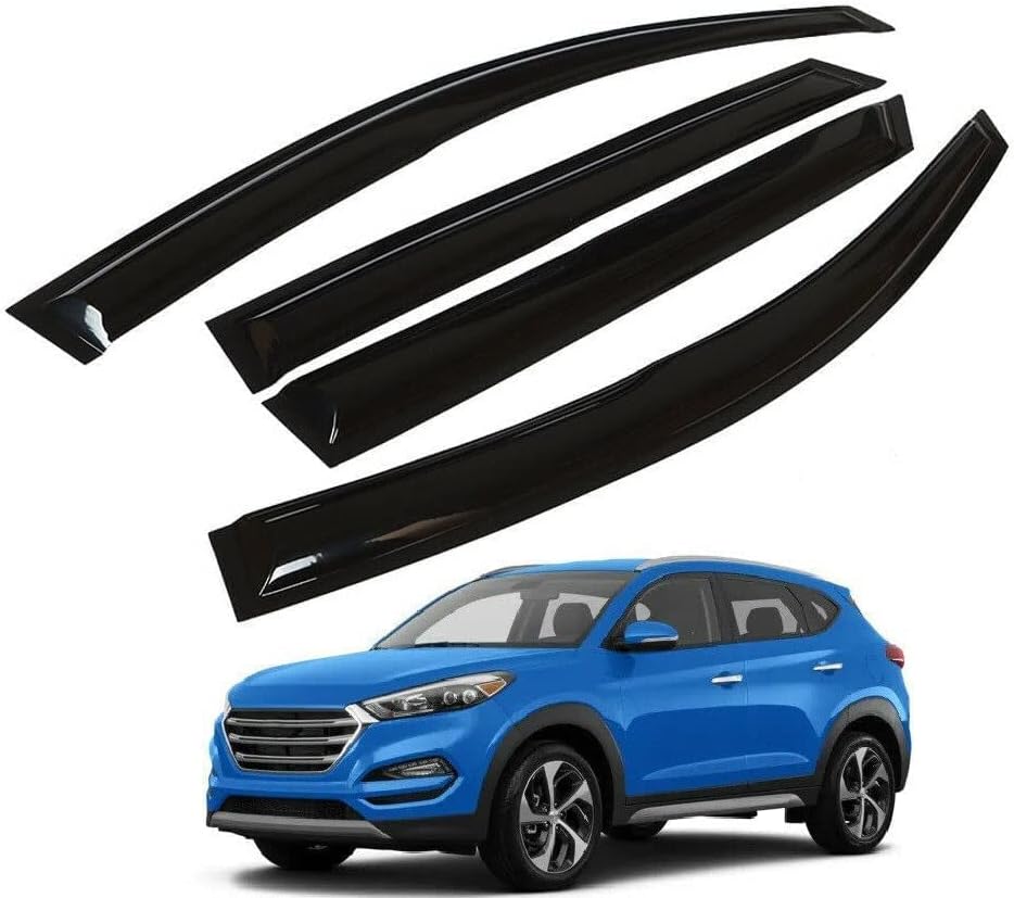 Tape-On Window Visors 4-Piece for 07-14 Chevy Tahoe/GMC Yukon Sun Rain Guard Shield Shade Smoke 94514