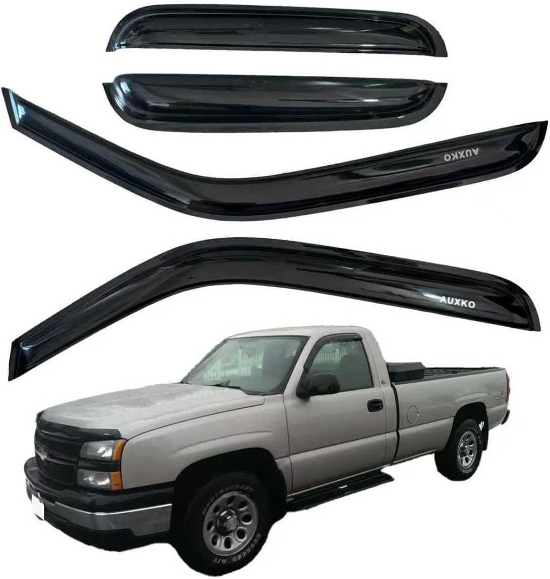 Rain Guards for 2024-2026 Toyota Tacoma Double Cab, Easy-to-Install Rain Guards for Car Window - Out-Channel Vent Visors Accessories for Truck, Side Window Wind Deflectors & Visors