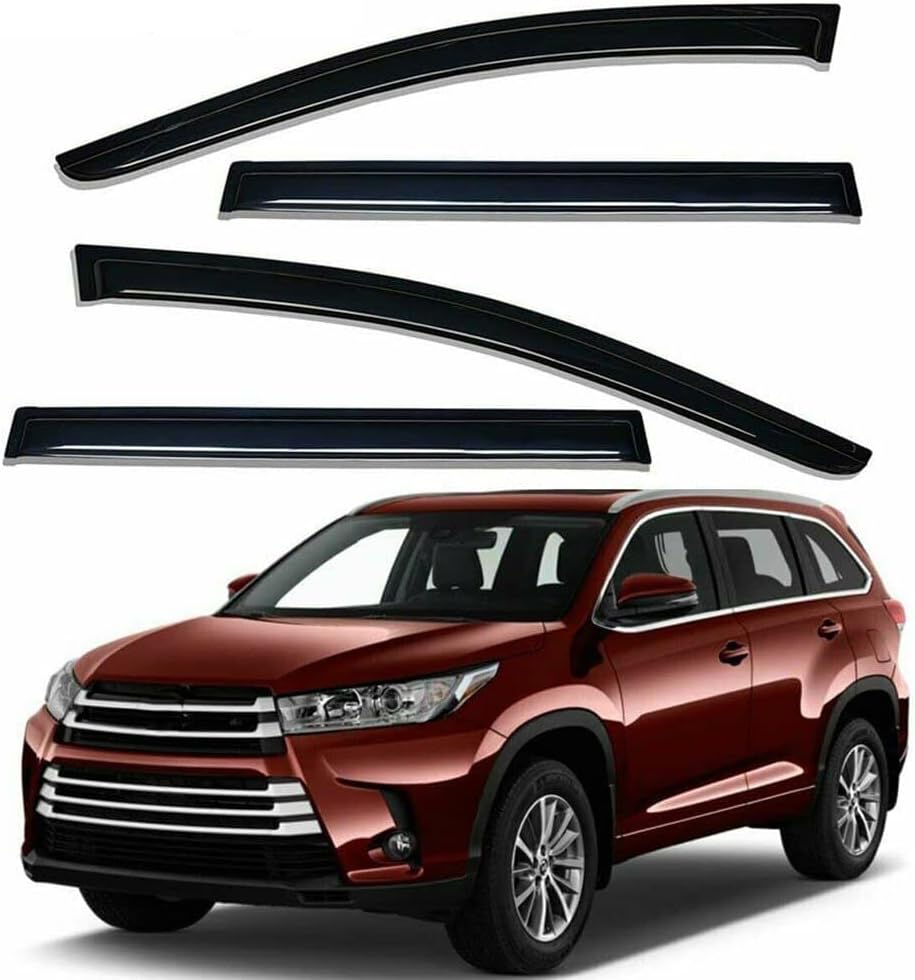 Tape-On Window Visors 4-Piece for 07-14 Chevy Tahoe/GMC Yukon Sun Rain Guard Shield Shade Smoke 94514