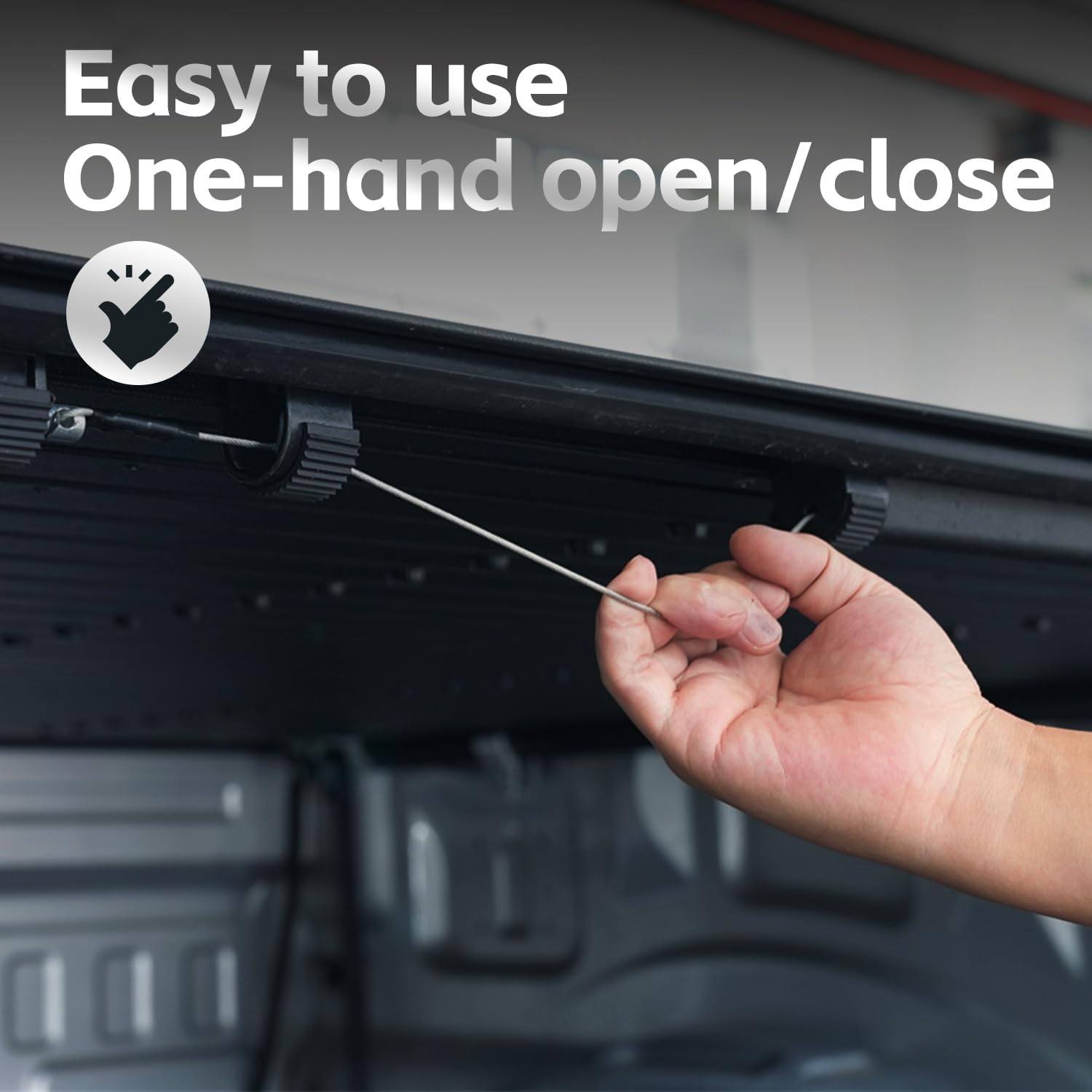 Truck Bed Tonneau Cover, Compatible with 2015-2026 F150 5.7' Bed, Full Bed Access Low Profile Roll Up Bed Cover