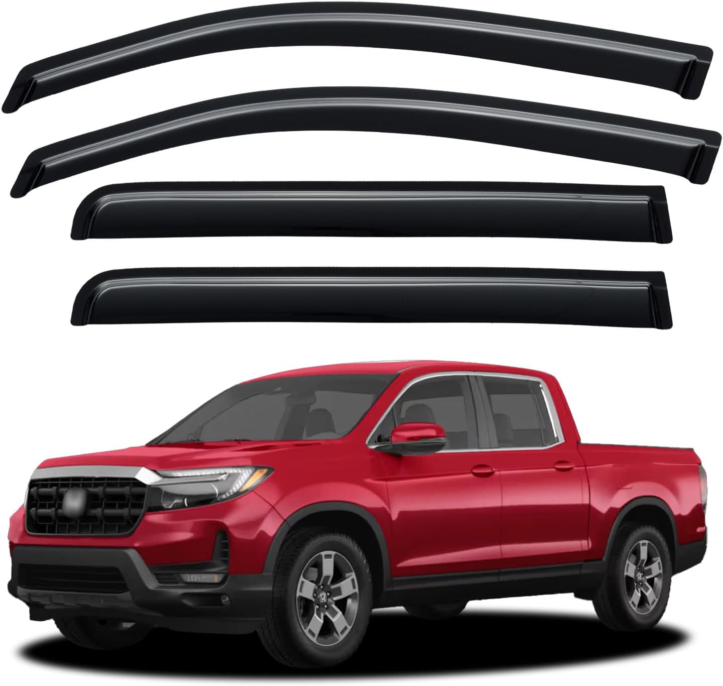 Window Visors Rain Guards for Chevy Tahoe/GMC Yukon 2000-2006, Out-Channel Window Vent Wind Deflectors Visors Shades for 2002-2006 Cadillac Escalade
