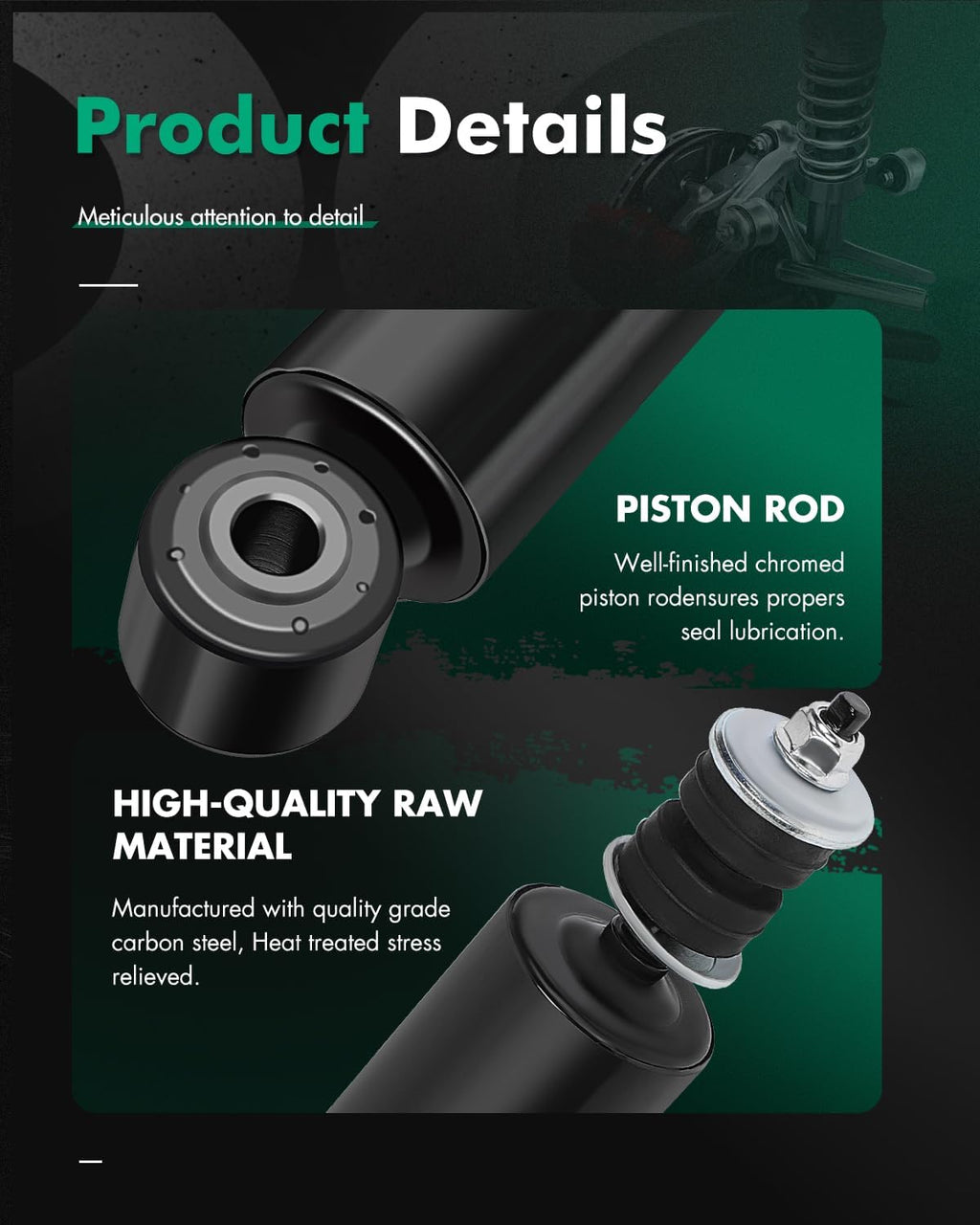 【2WD!】Shocks for Sierra for Silverado - SCITOO Front Rear Gas Shock Absorbers Fit for 1999 2000 2001 2002 2003 2004 2005 2006 2007 for Chevy Silverado 1500,1999-2007 for GMC Sierra 1500 Set of 4