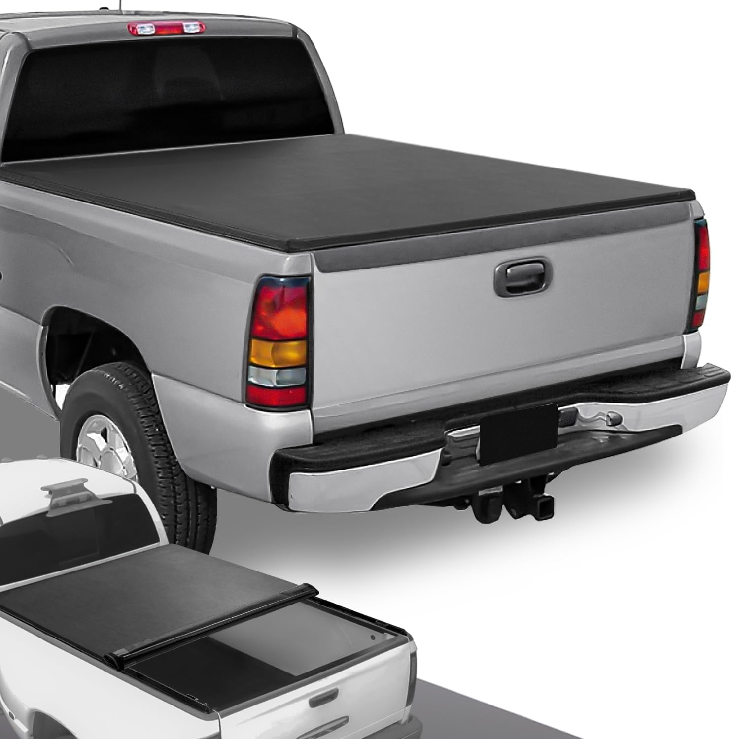 Truck Bed Soft Roll-Up Tonneau Cover Compatible with 19-25 Silverado Sierra 1500 5.75Ft Fleetside/Styleside Bed