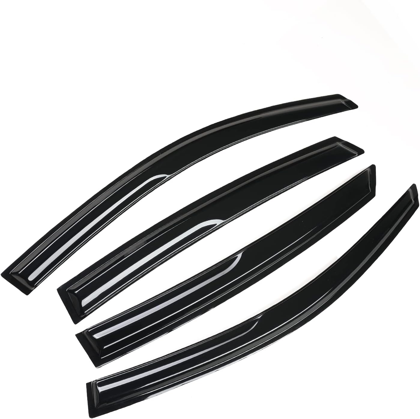 Tape-On Rain Guards Window Visor Fit for 2016-2021 Honda Civic Window Vent Deflector Visors 4 Pcs-94682