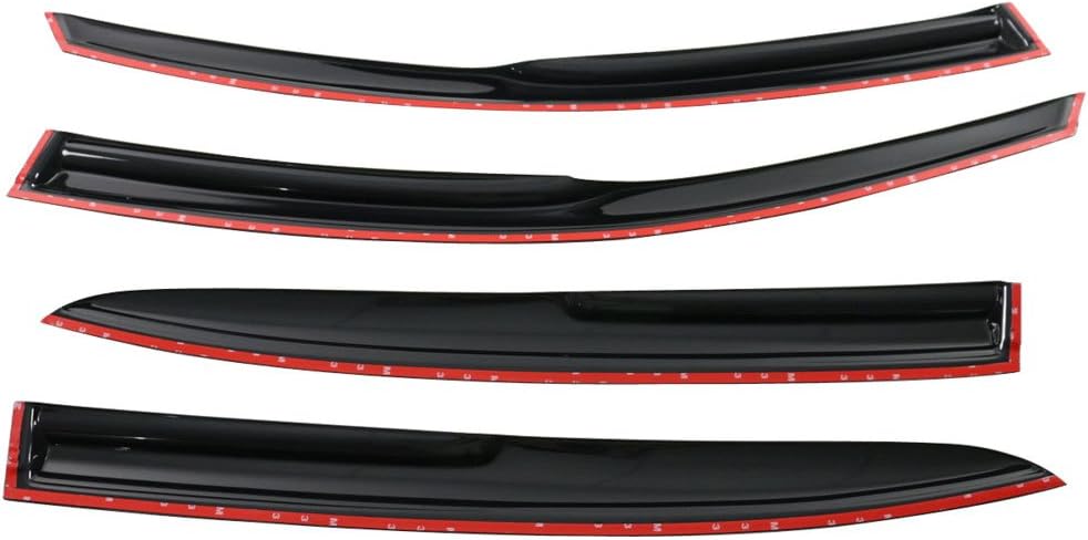 Window Visors Compatible with 2013-2017 Honda Accord 9th Gen Sedan Only, Acrylic Smoked JDM Stick On External Wind Deflectors, 2014 2015 2016