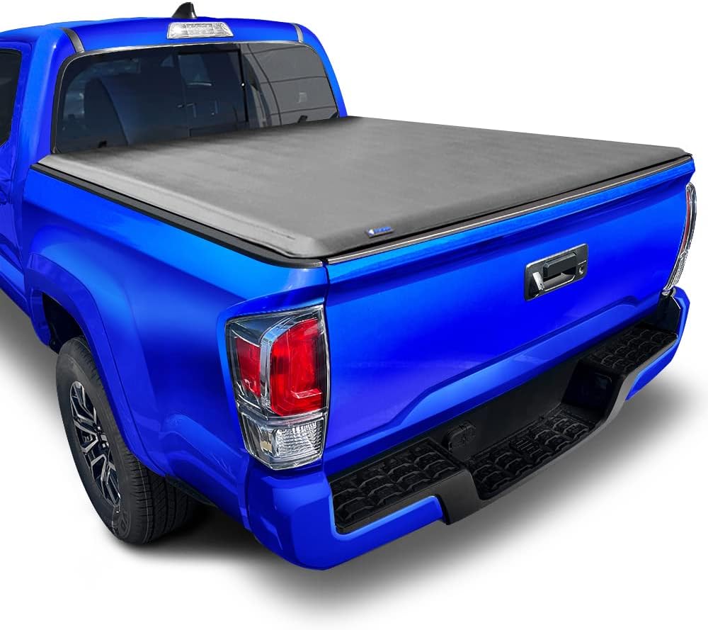 Soft Roll-up Truck Bed Tonneau Cover Compatible with 2024-2026 Toyota Tacoma (Only Fits Models with Factory Deck Rail System) | 5' (60") Bed | TG-BC1T9204