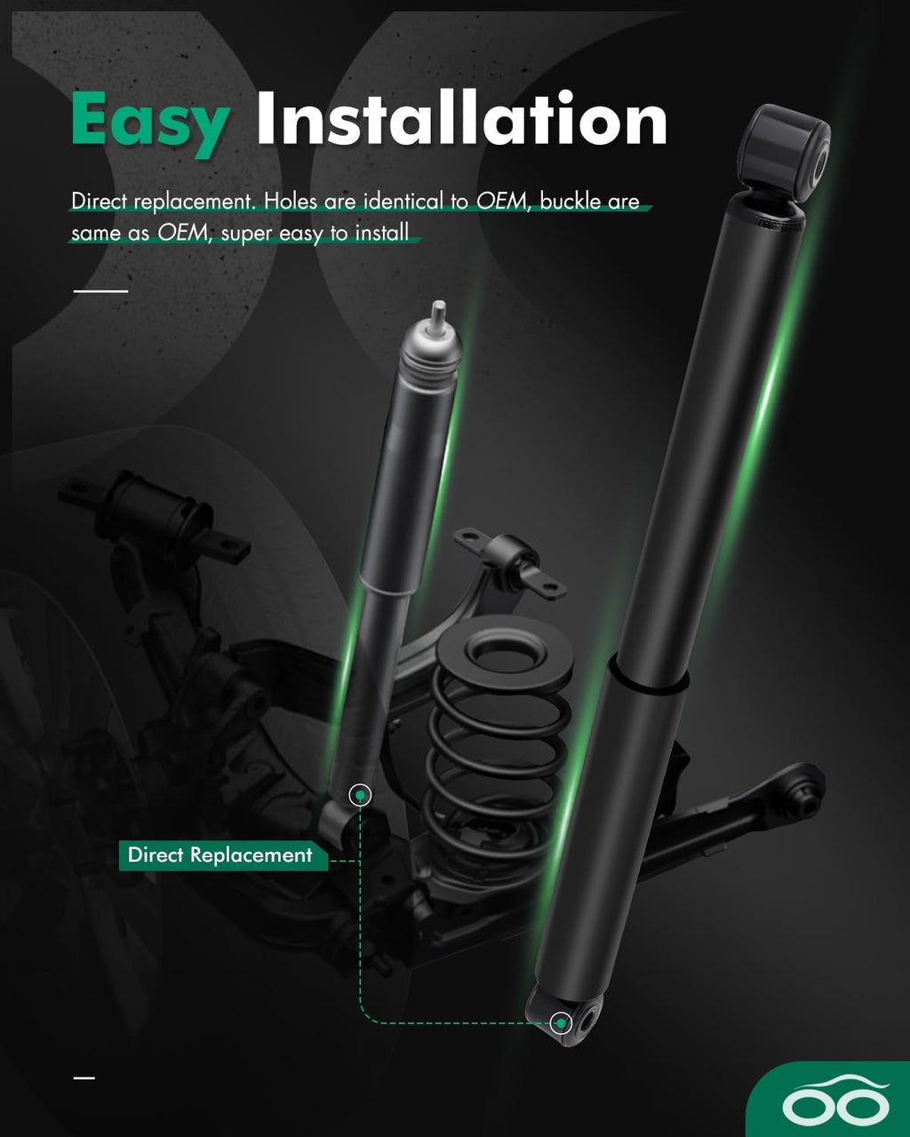 【2WD!】Shocks for Sierra for Silverado - SCITOO Front Rear Gas Shock Absorbers Fit for 1999 2000 2001 2002 2003 2004 2005 2006 2007 for Chevy Silverado 1500,1999-2007 for GMC Sierra 1500 Set of 4