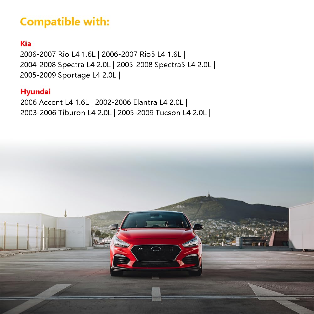 Air Flow Sensor Meter MAF | Fit for Kia Rio Rio5 Spectra Spectra5 Sportage, Hyundai Accent Elantra Tiburon Tucson L4 1.6L 2.0L | OE# 28164-23700 28164-23720 28164-25000 74-10114 MAS0255 5WK96431