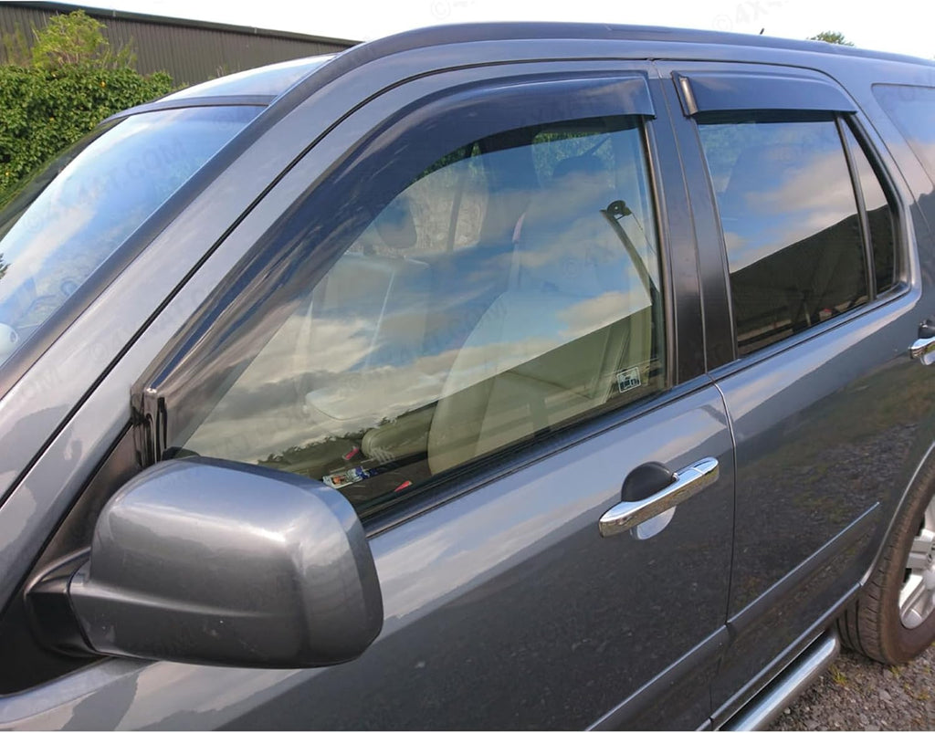 Window Visor Compatible with 2002-2006 Honda CRV SUV, Slim Style Acrylic Smoke Tinted Sun Rain Shade Guard Wind Vent Air Deflector by IKON MOTORSPORTS, 2003 2004 2005