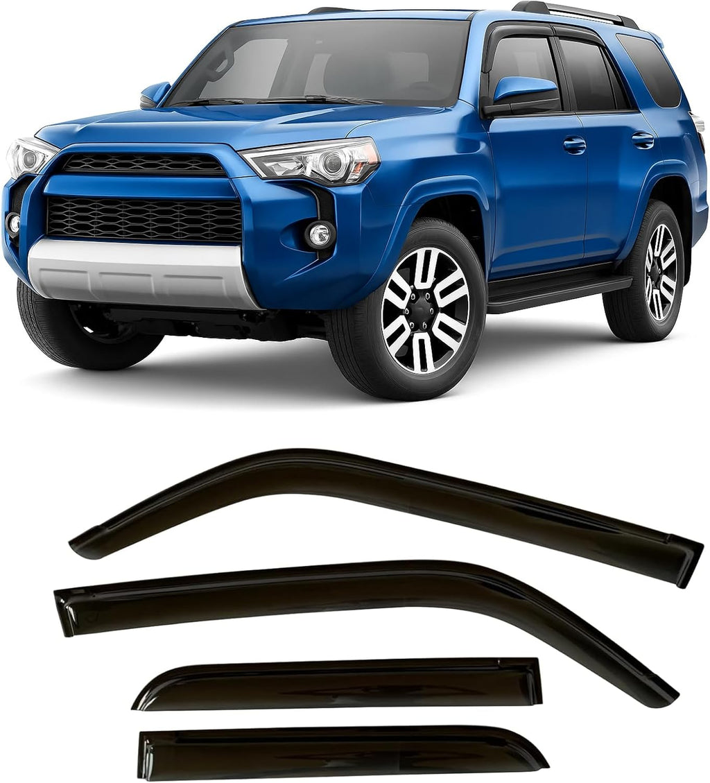 2019-2026 Tape-On Side Window Visor Deflectors for Toyota Corolla Sedan L LE SE XLE XSE FX Hybrid Dark Tinted Rain Guards 2020 2021 2022 2023 2024 2025