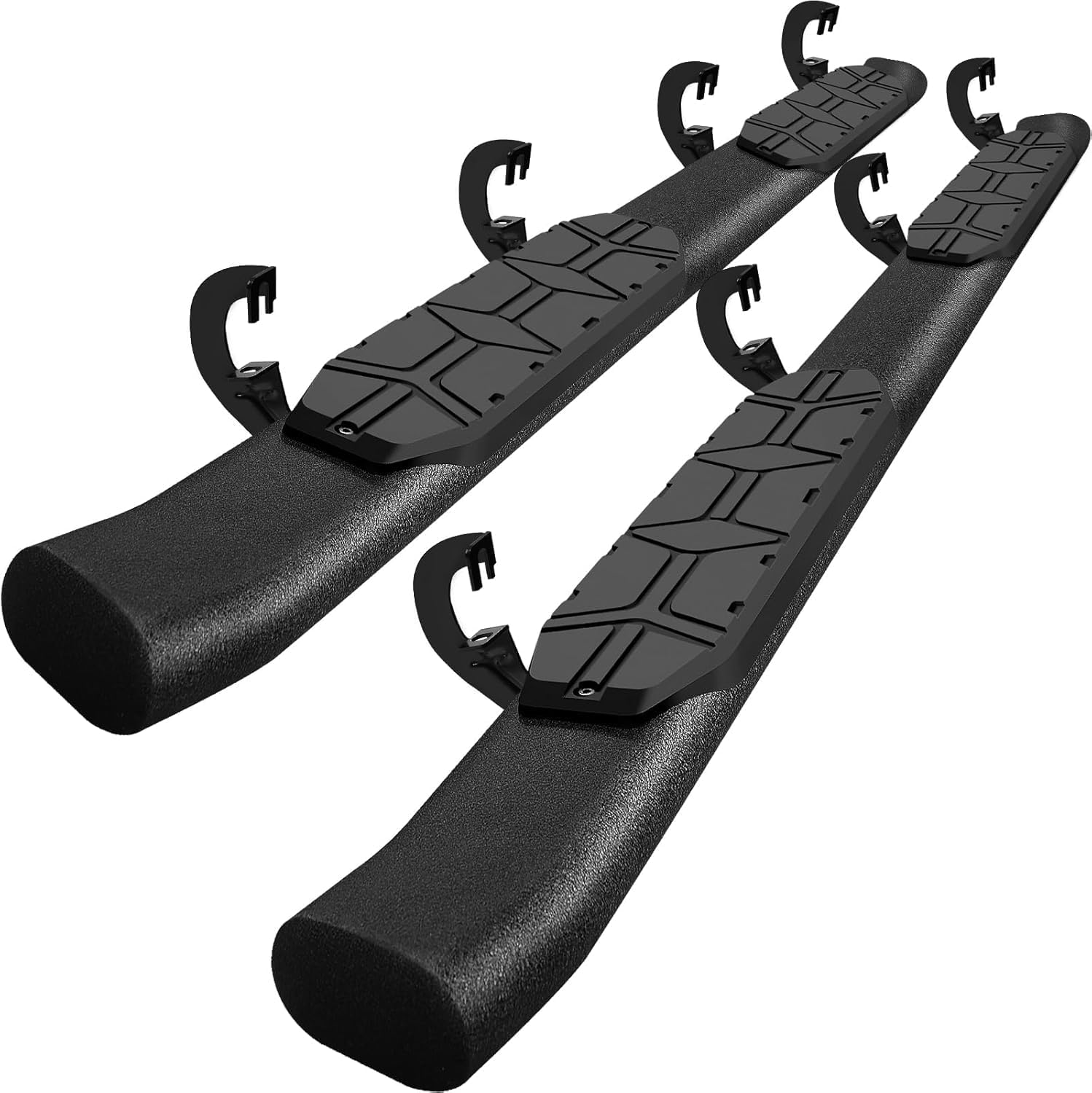 4.3 Inches Running Boards Compatible with 2019-2026 Chevy Silverado/Sierra 1500 Crew Cab & 2020-2026 Chevy Silverado/Sierra 2500HD 3500HD Crew Cab, Chevy Side Steps and Carbon Steel