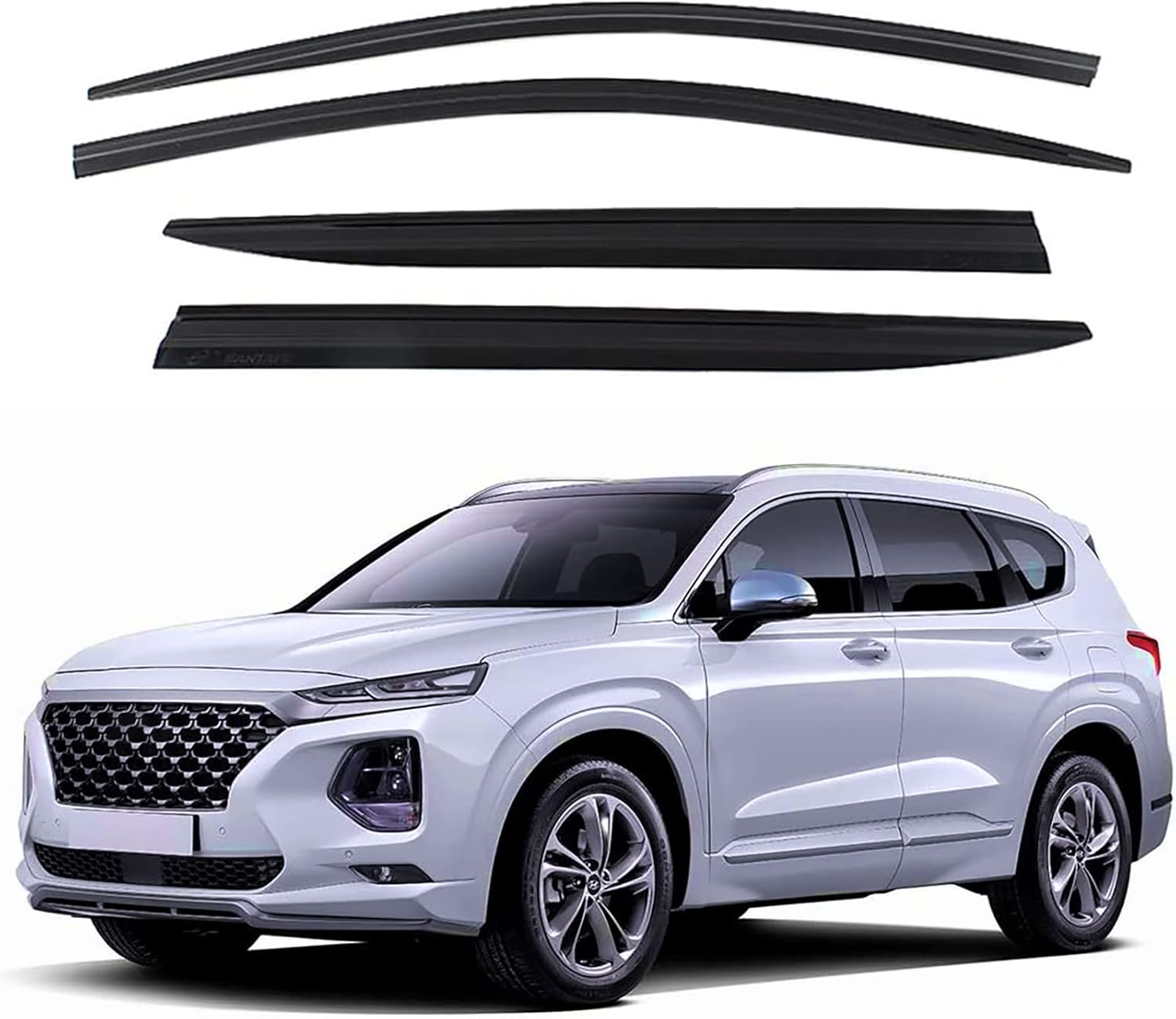 Tape-On Window Visors 4-Piece for 07-14 Chevy Tahoe/GMC Yukon Sun Rain Guard Shield Shade Smoke 94514