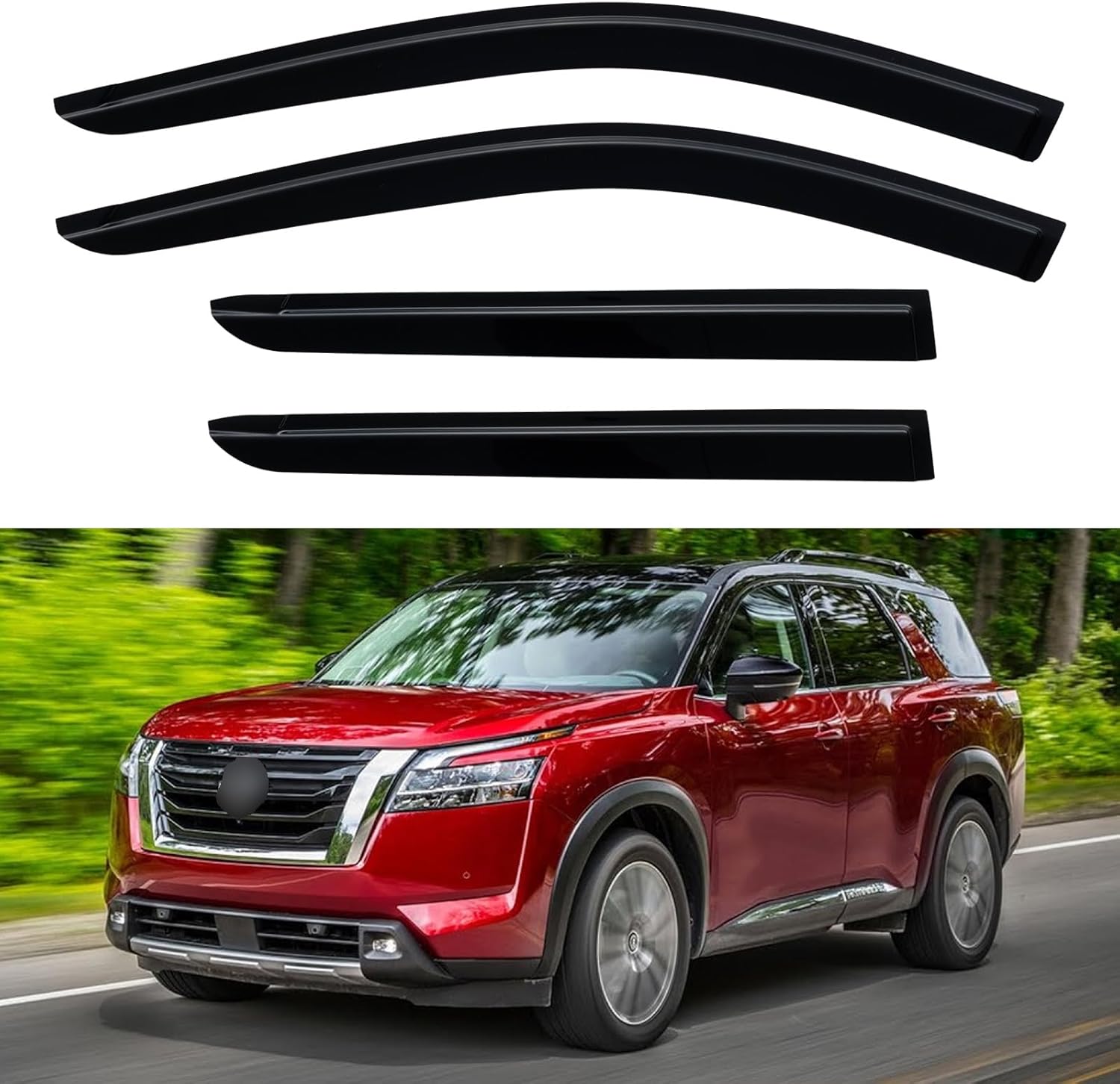 Window Visors Rain Guards for Chevy Tahoe/GMC Yukon 2000-2006, Out-Channel Window Vent Wind Deflectors Visors Shades for 2002-2006 Cadillac Escalade
