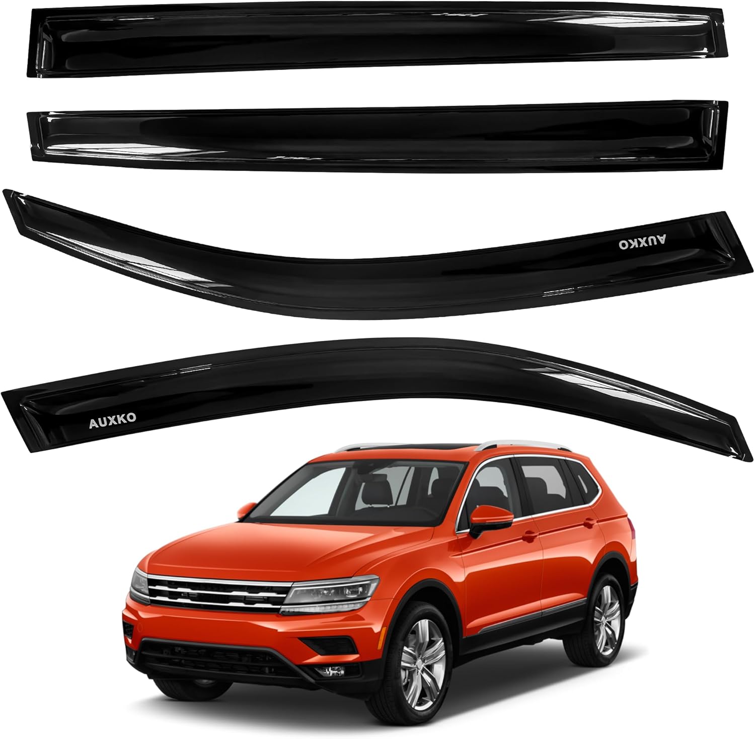 Rain Guards for 2024-2026 Toyota Tacoma Double Cab, Easy-to-Install Rain Guards for Car Window - Out-Channel Vent Visors Accessories for Truck, Side Window Wind Deflectors & Visors