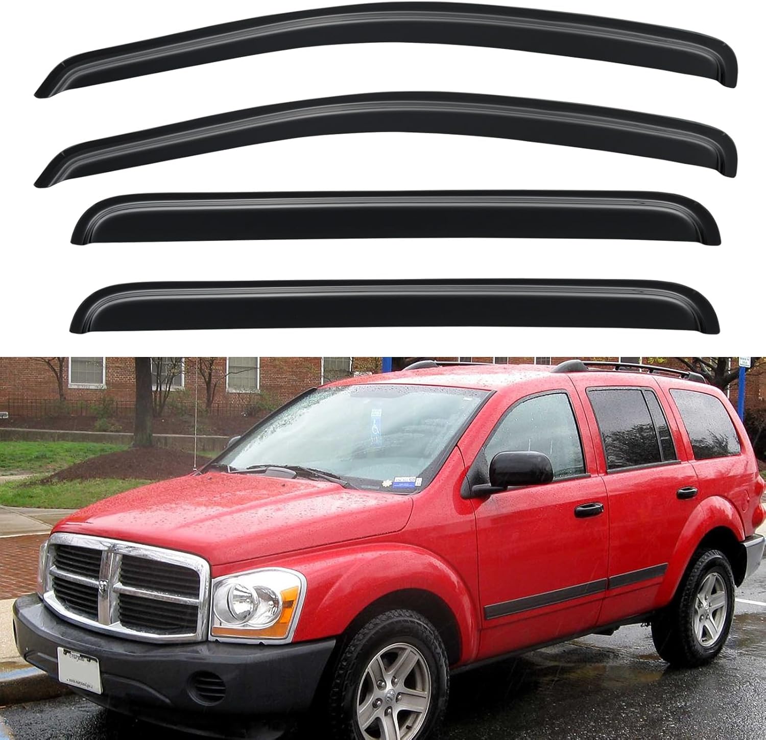 Window Visors Rain Guards for Chevy Tahoe/GMC Yukon 2000-2006, Out-Channel Window Vent Wind Deflectors Visors Shades for 2002-2006 Cadillac Escalade