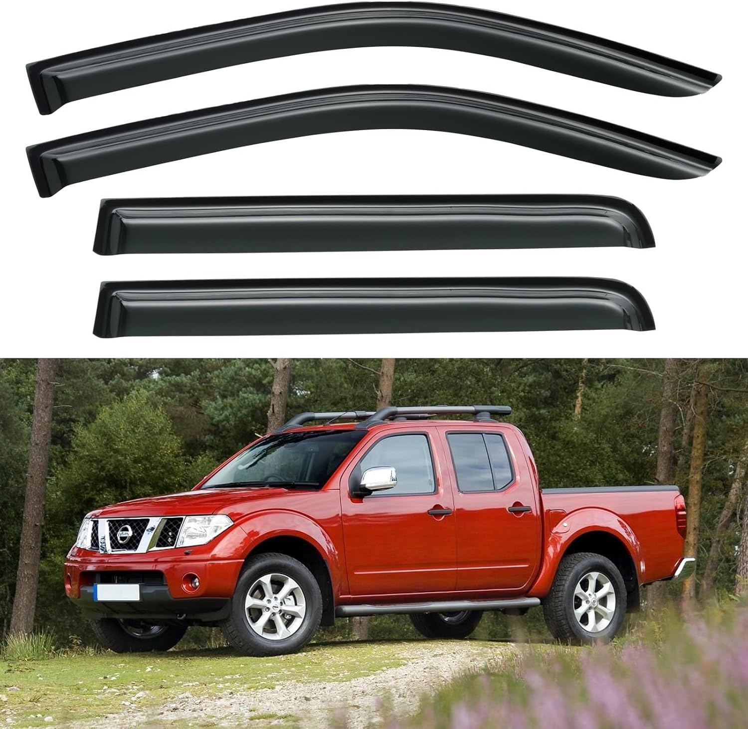 Window Visors Rain Guards for Chevy Tahoe/GMC Yukon 2000-2006, Out-Channel Window Vent Wind Deflectors Visors Shades for 2002-2006 Cadillac Escalade