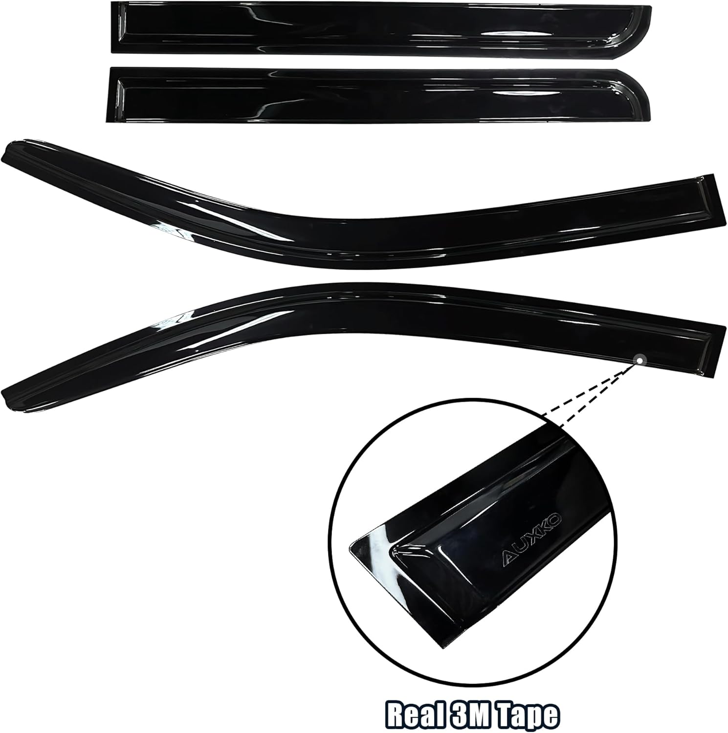 Rain Guards for 2024-2026 Toyota Tacoma Double Cab, Easy-to-Install Rain Guards for Car Window - Out-Channel Vent Visors Accessories for Truck, Side Window Wind Deflectors & Visors