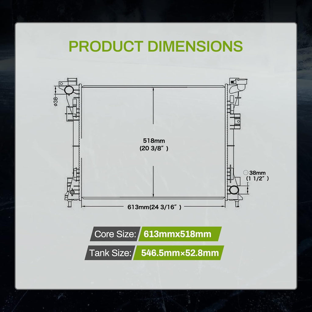 Radiator Compatible with 2008-2016 Dodge Grand Caravan Chrysler Town & Country ATRD1039