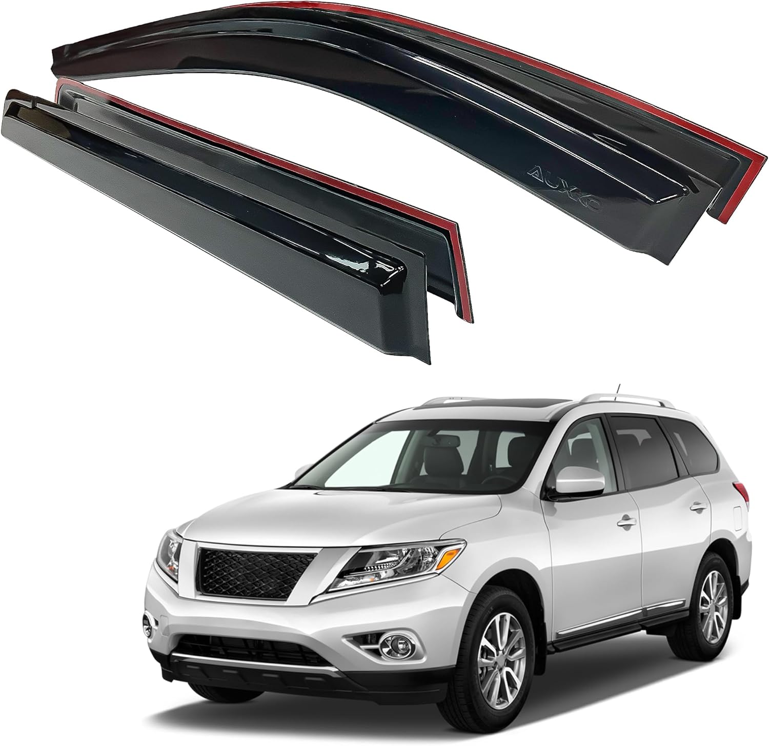 Rain Guards for 2024-2026 Toyota Tacoma Double Cab, Easy-to-Install Rain Guards for Car Window - Out-Channel Vent Visors Accessories for Truck, Side Window Wind Deflectors & Visors