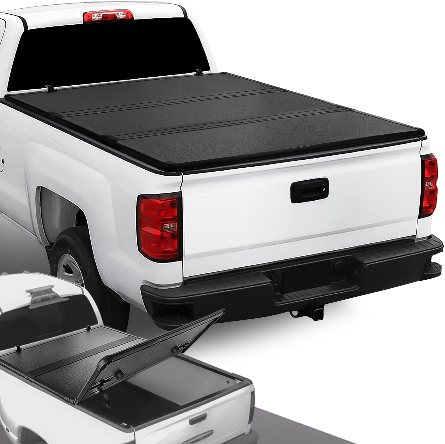 Truck Bed Soft Roll-Up Tonneau Cover Compatible with 19-25 Silverado Sierra 1500 5.75Ft Fleetside/Styleside Bed