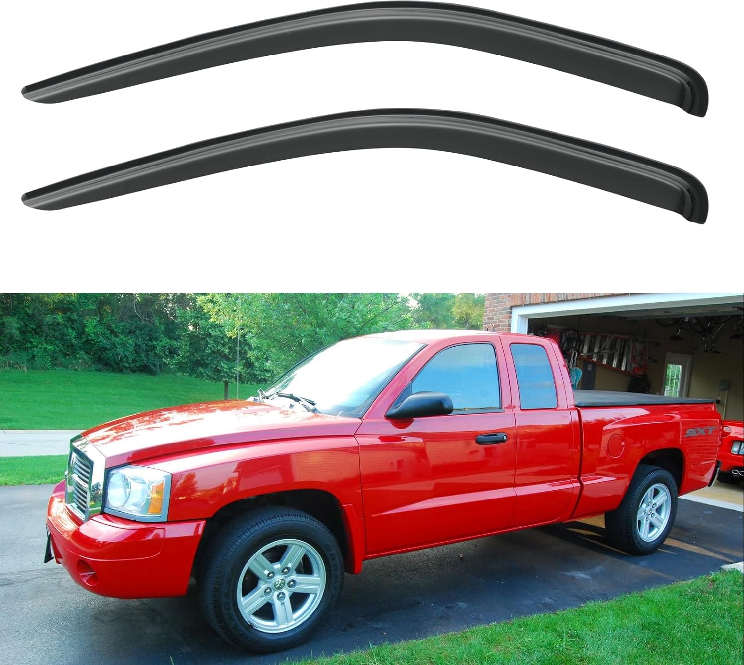Window Visors Rain Guards for Chevy Tahoe/GMC Yukon 2000-2006, Out-Channel Window Vent Wind Deflectors Visors Shades for 2002-2006 Cadillac Escalade