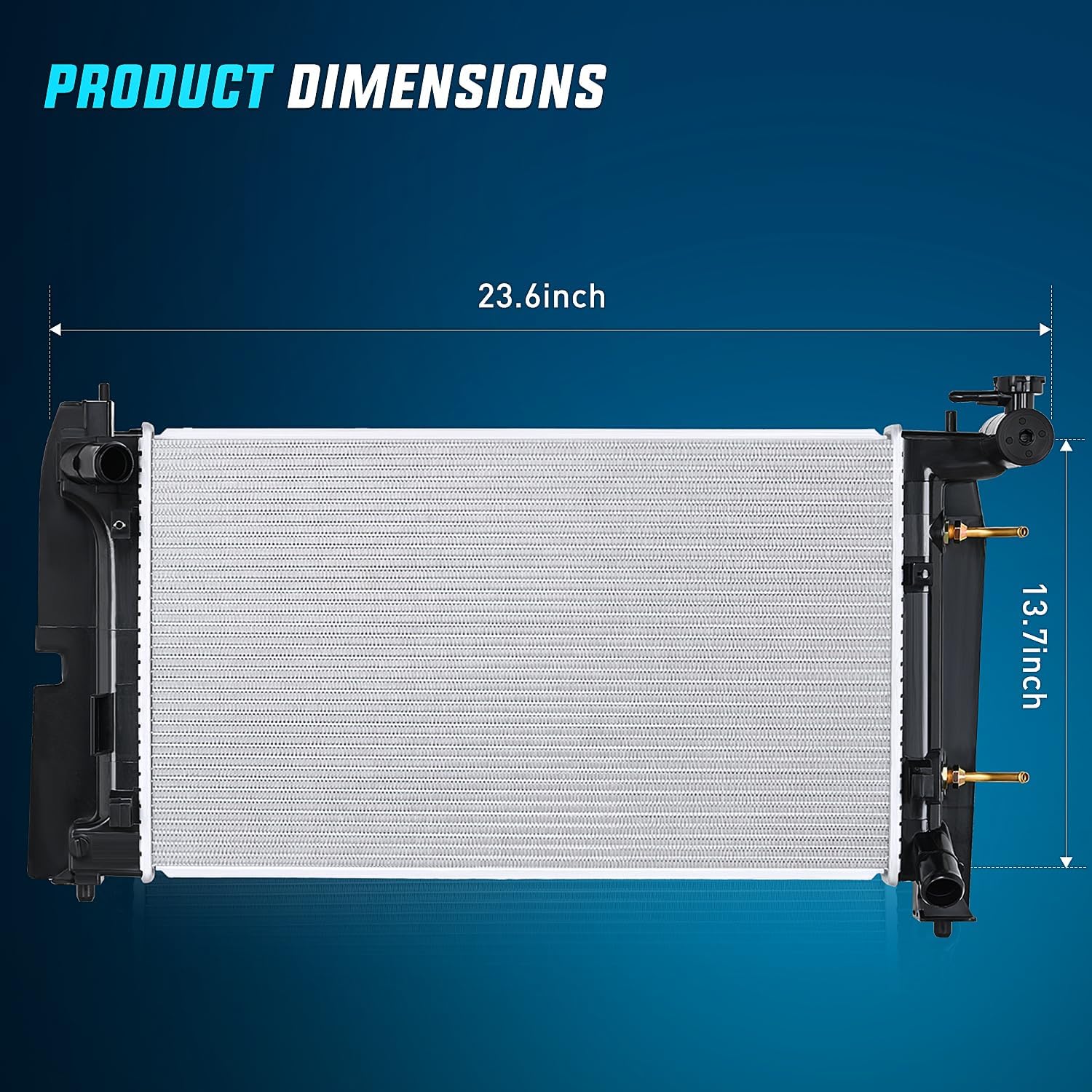Radiator for Toyota Corolla 2003 2004 2005 2006 2007 2008,Toyota Matrix 2005 2006 2007 2008 2009 2010 2011 2012 2013 2014 2015-2018,Pontiac Vibe 2003-2008 Engine: 1.8L l4 Aspirated
