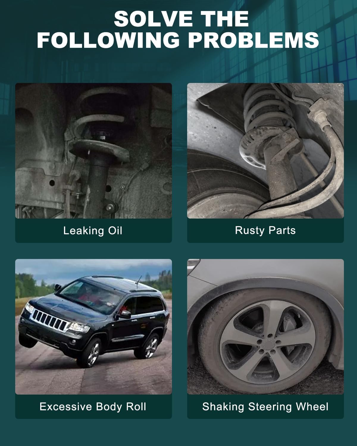 Front Pair Complete Struts Spring Assembly Shock Absorber Compatible with 2008 2009 2010 2011 2012 2013 2014 2015 for Chrysler Town Country, 08 09 10 11 12 13 14 15 for Dodge Grand Caravan