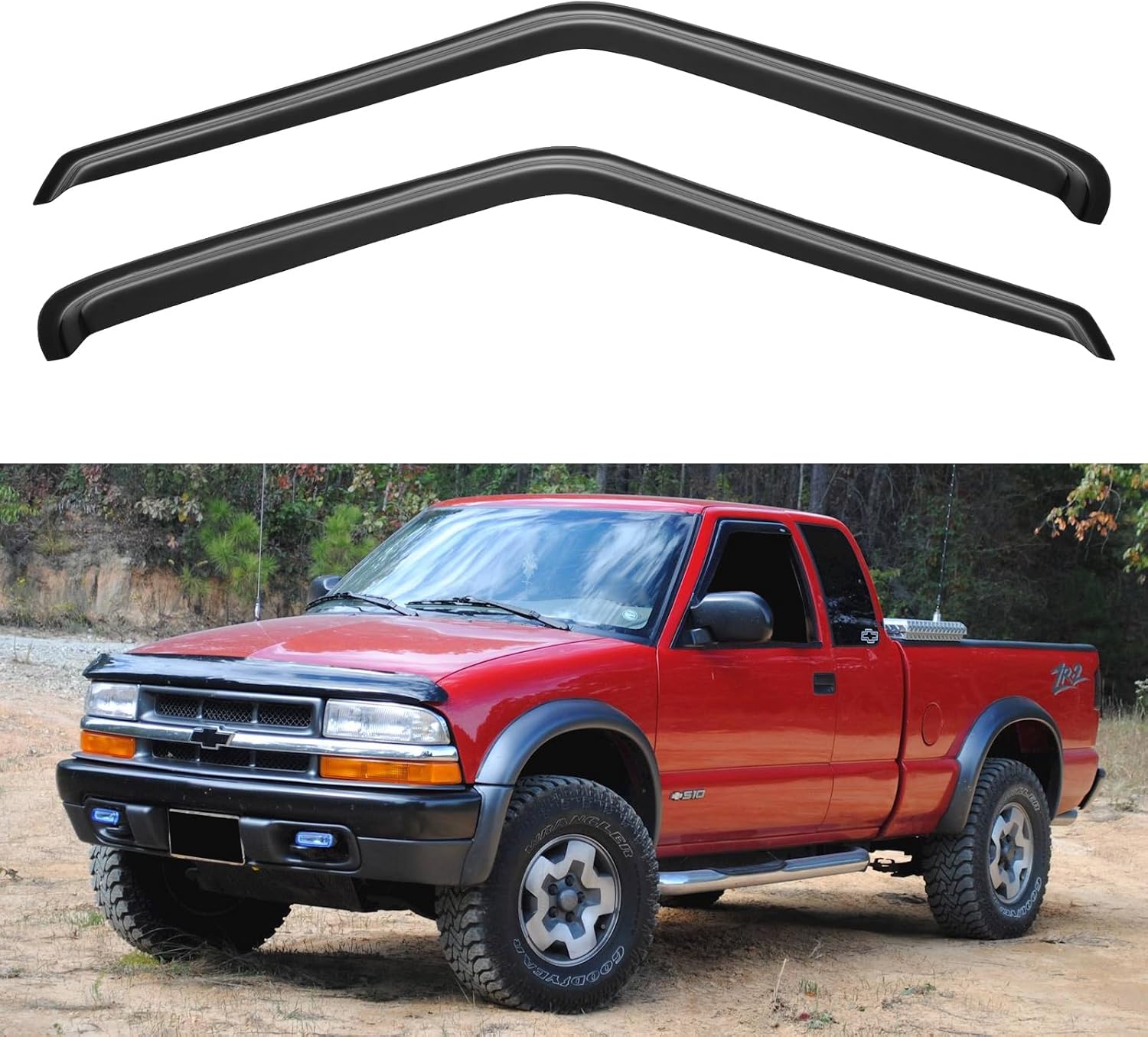Window Visors Rain Guards for Chevy Tahoe/GMC Yukon 2000-2006, Out-Channel Window Vent Wind Deflectors Visors Shades for 2002-2006 Cadillac Escalade