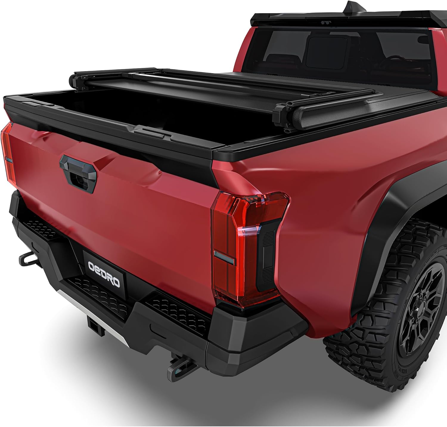 Soft Roll Up Truck Bed Tonneau Cover Compatible with 2016-2023 Toyota Tacoma (Excl. Trail), 5ft Bed with Track Rail System