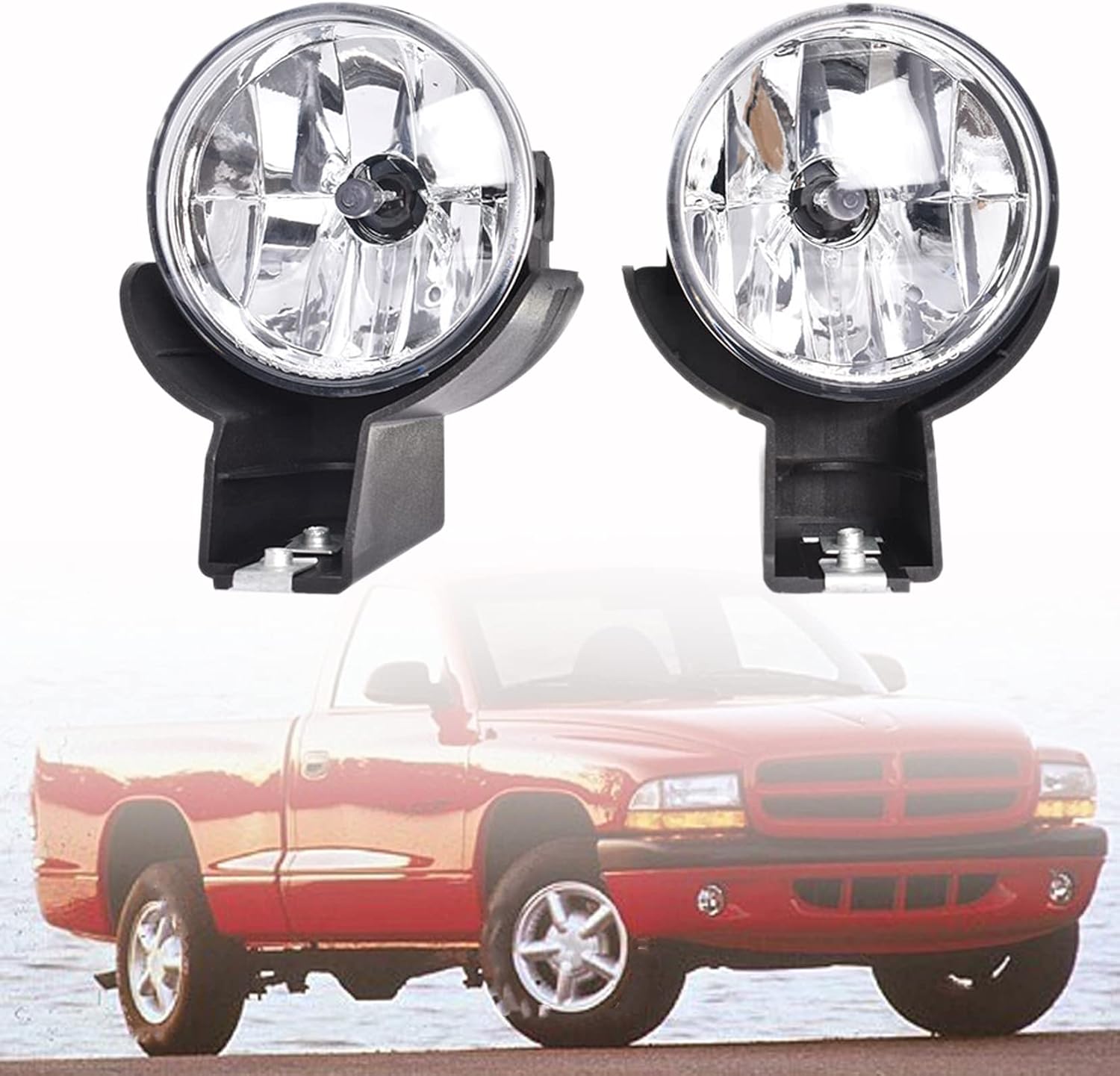 2-Pack Fog Lights with Bulbs Replacement for Dakota 1997-2000 Replacement for Durango 1998-2000 CH2592104 CH2593104