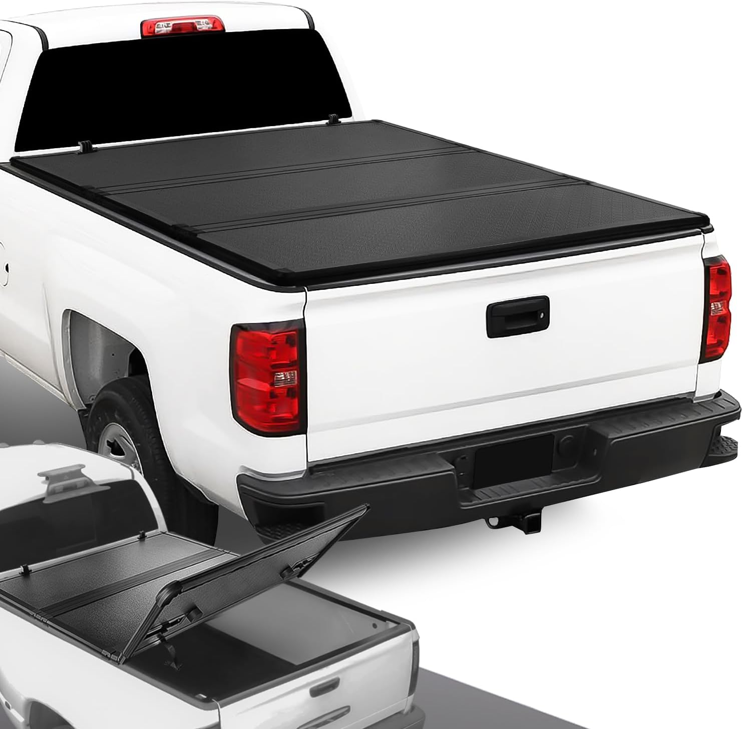 Truck Bed Soft Roll-Up Tonneau Cover Compatible with 19-25 Silverado Sierra 1500 5.75Ft Fleetside/Styleside Bed