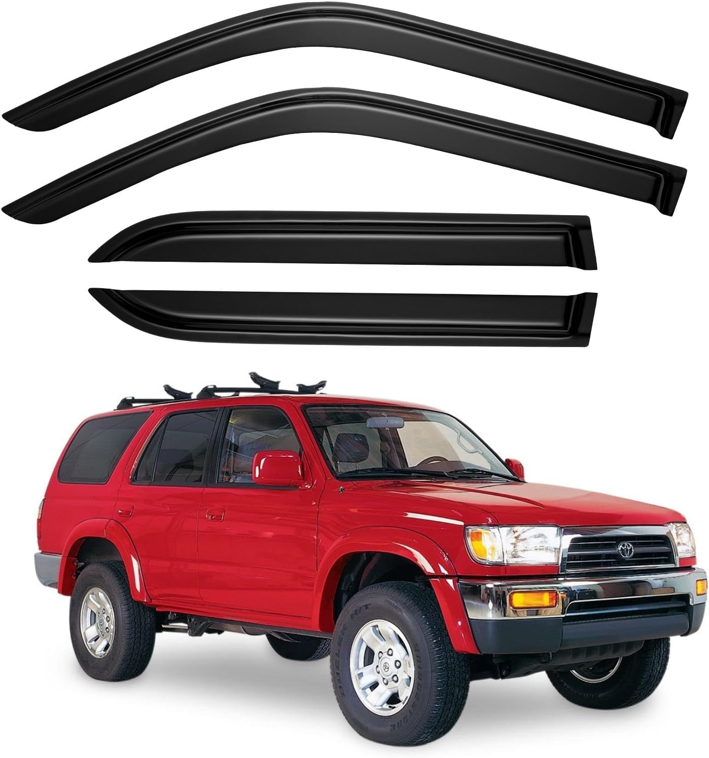 Window Visors Rain Guards for Chevy Tahoe/GMC Yukon 2000-2006, Out-Channel Window Vent Wind Deflectors Visors Shades for 2002-2006 Cadillac Escalade