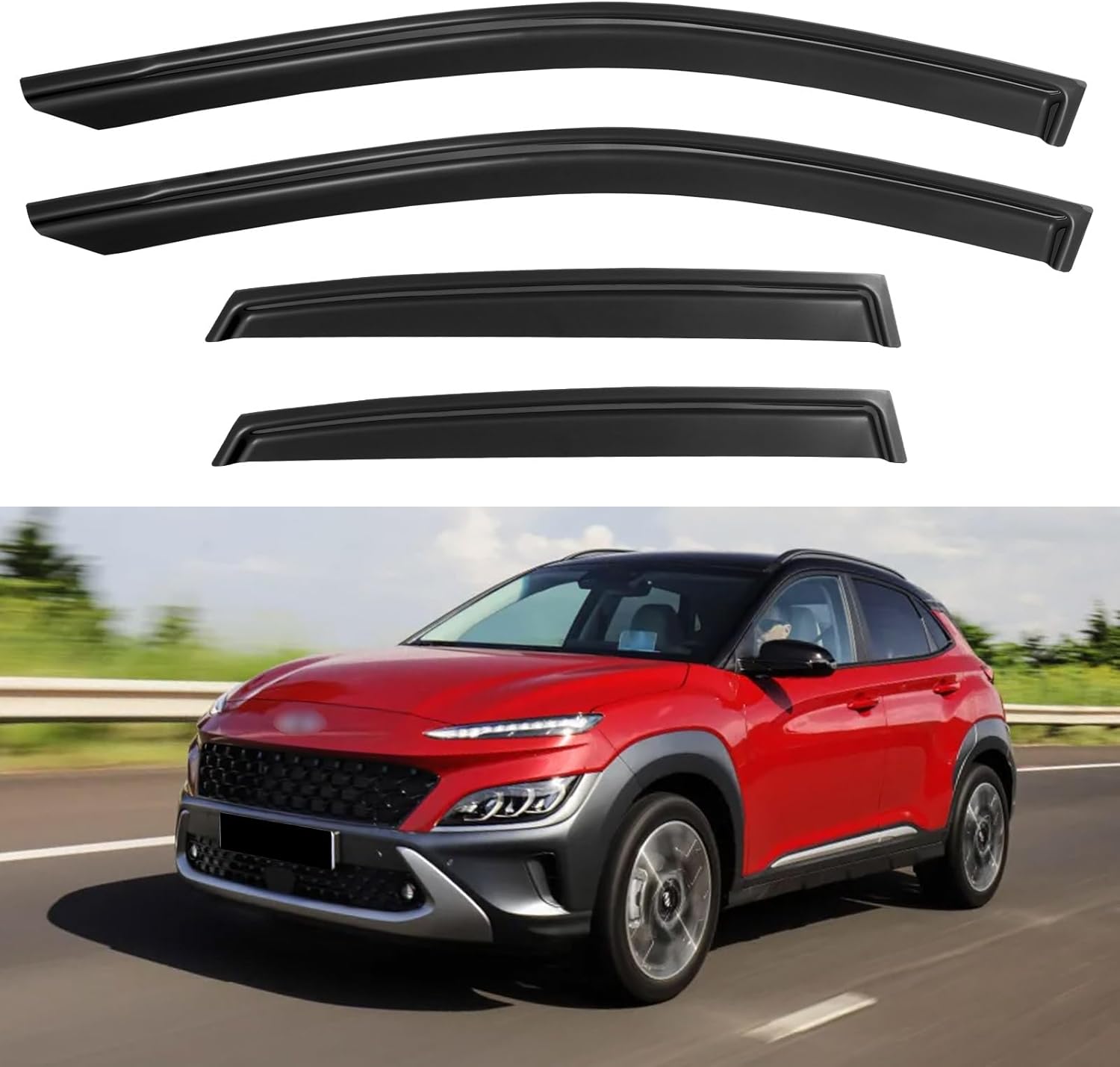 Window Visors Rain Guards for Chevy Tahoe/GMC Yukon 2000-2006, Out-Channel Window Vent Wind Deflectors Visors Shades for 2002-2006 Cadillac Escalade