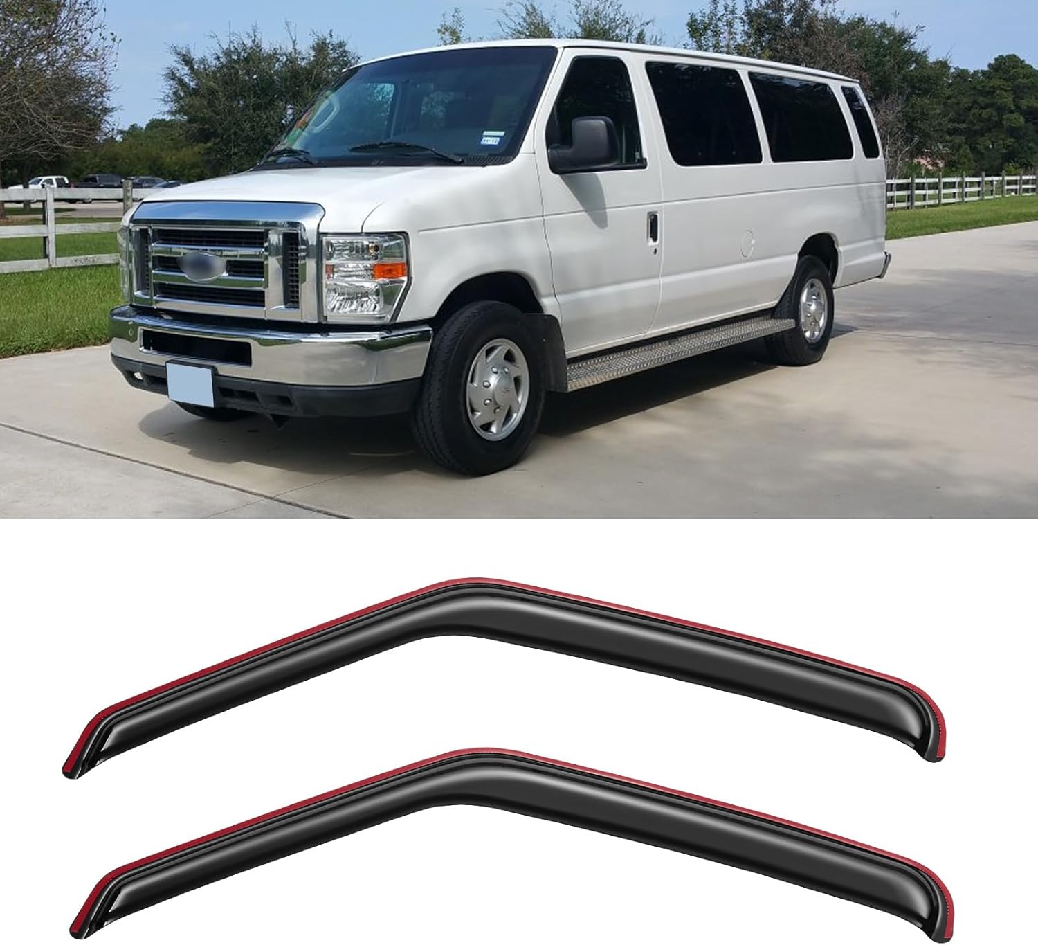 Window Visors Rain Guards for Chevy Tahoe/GMC Yukon 2000-2006, Out-Channel Window Vent Wind Deflectors Visors Shades for 2002-2006 Cadillac Escalade